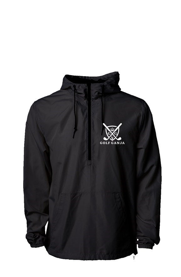 3/4 zip Windbreaker - Club House - Black & White 