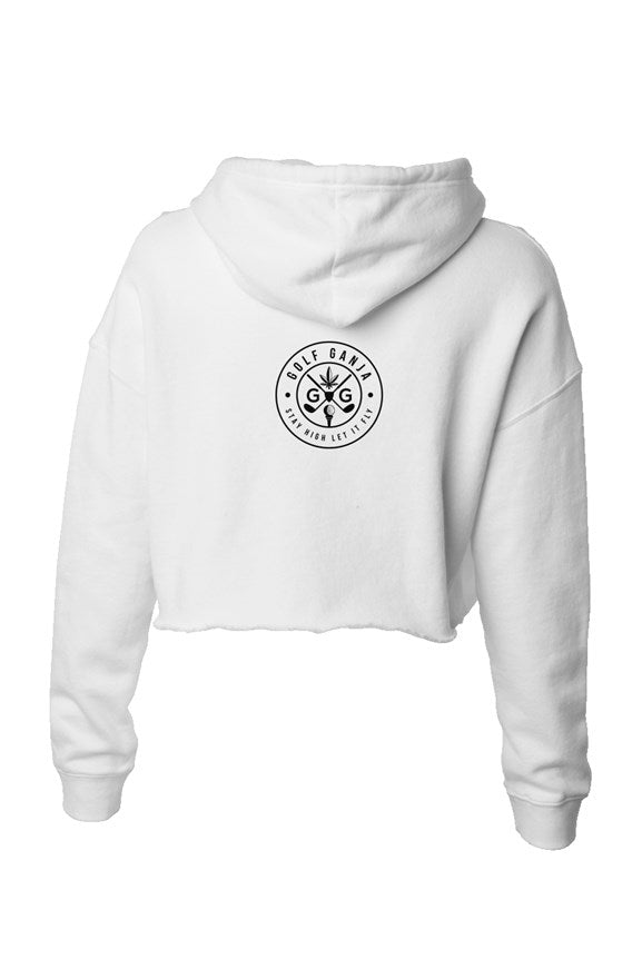 Playette Crop Hoodie - High Life - White